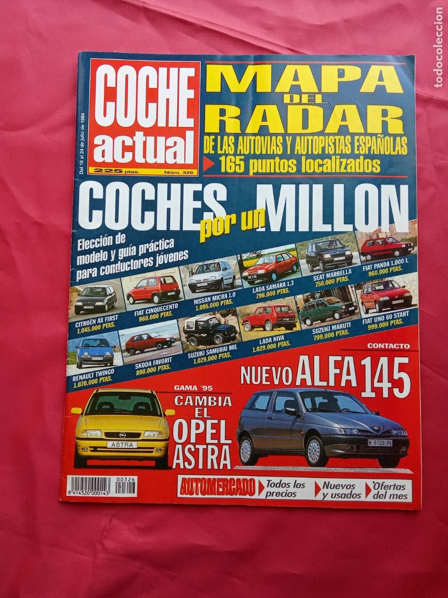 Livros em segunda m&atilde;o: Revista Coche actual N&uacute;m. 326 Julio 1994 REV.1254
