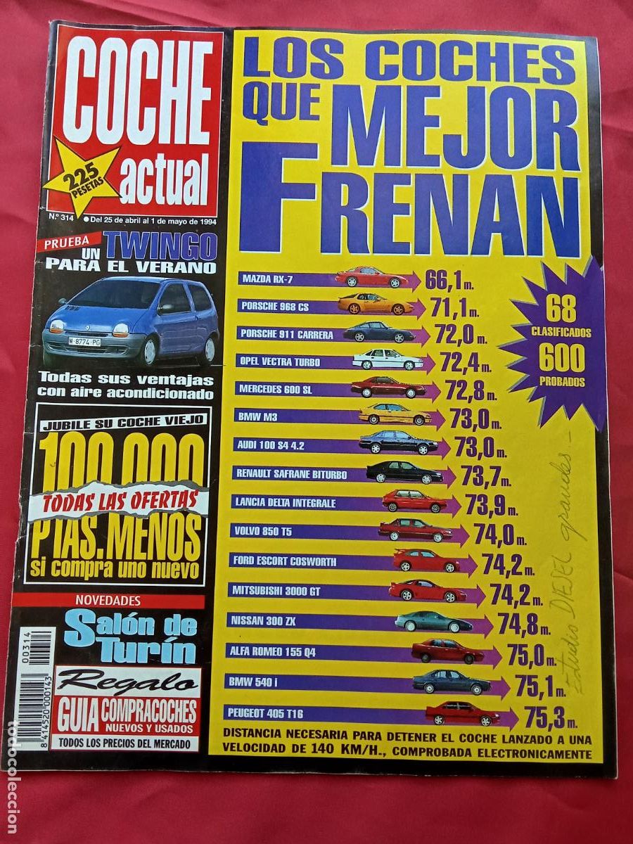 Libros: Revista Coche actual N&uacute;m. 314 Mayo 1994 REV.1255