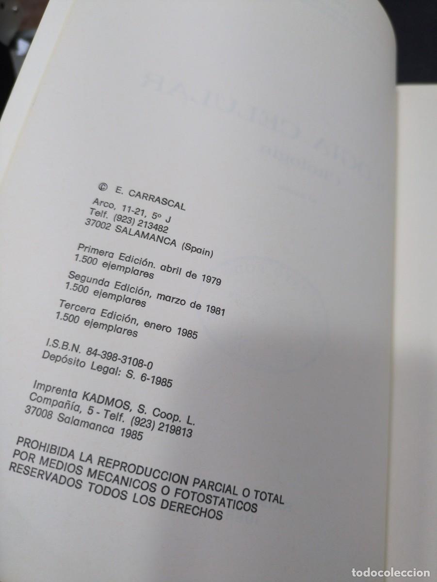 Libros: Biolog&iacute;a Celular, Eliseo Carrascal 3 edicion salamanca 1985 - Foto 2