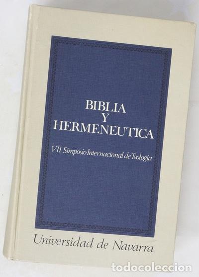 Libros: Biblia y hermen&eacute;utica