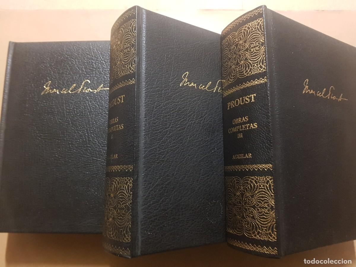 Libros: MARCEL PROUST - OBRAS COMPLETAS - TOMOS 1,2,3 - ED. AGUILAR - 2004 - Foto 2
