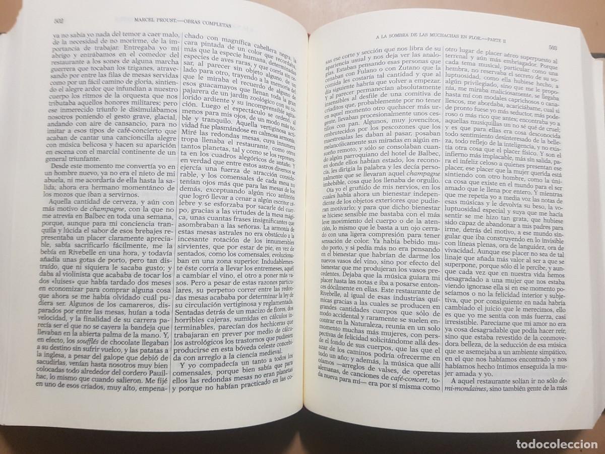 Libros: MARCEL PROUST - OBRAS COMPLETAS - TOMOS 1,2,3 - ED. AGUILAR - 2004 - Foto 7