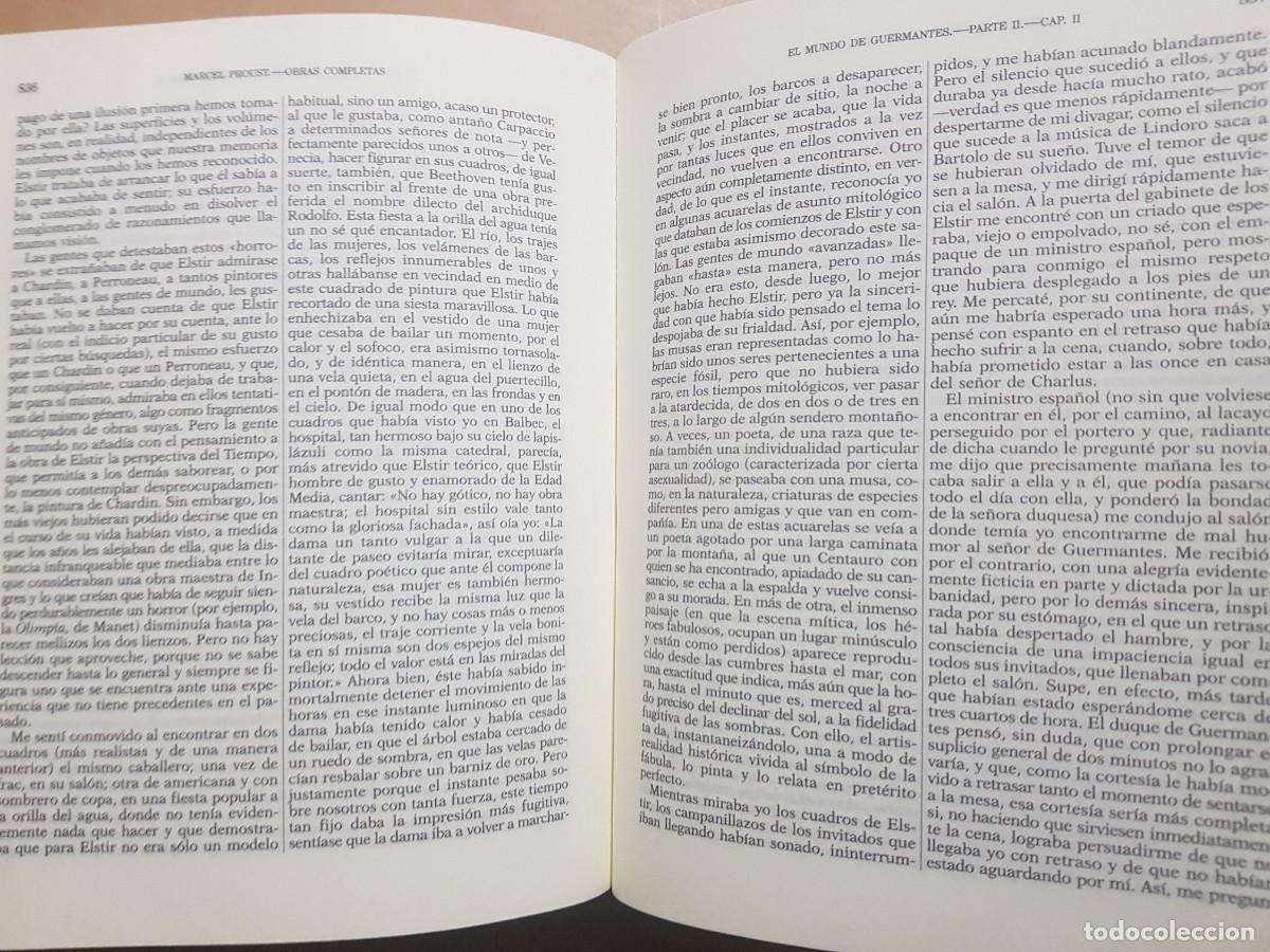 Libros: MARCEL PROUST - OBRAS COMPLETAS - TOMOS 1,2,3 - ED. AGUILAR - 2004 - Foto 9