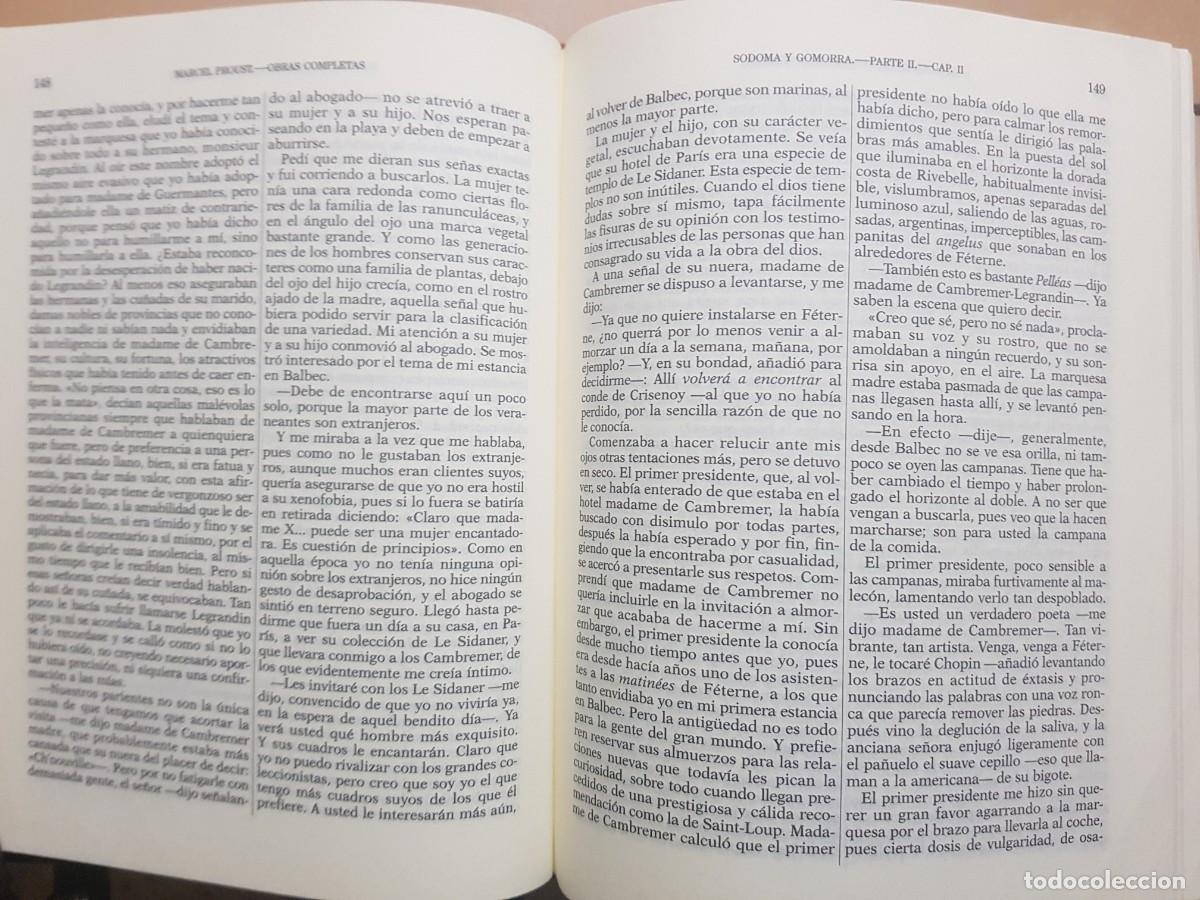 Libros: MARCEL PROUST - OBRAS COMPLETAS - TOMOS 1,2,3 - ED. AGUILAR - 2004 - Foto 12