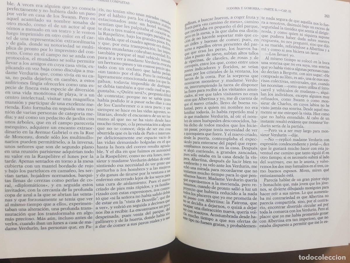 Libros: MARCEL PROUST - OBRAS COMPLETAS - TOMOS 1,2,3 - ED. AGUILAR - 2004 - Foto 13