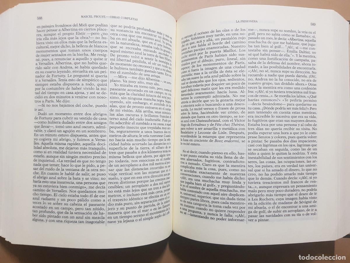 Libros: MARCEL PROUST - OBRAS COMPLETAS - TOMOS 1,2,3 - ED. AGUILAR - 2004 - Foto 15