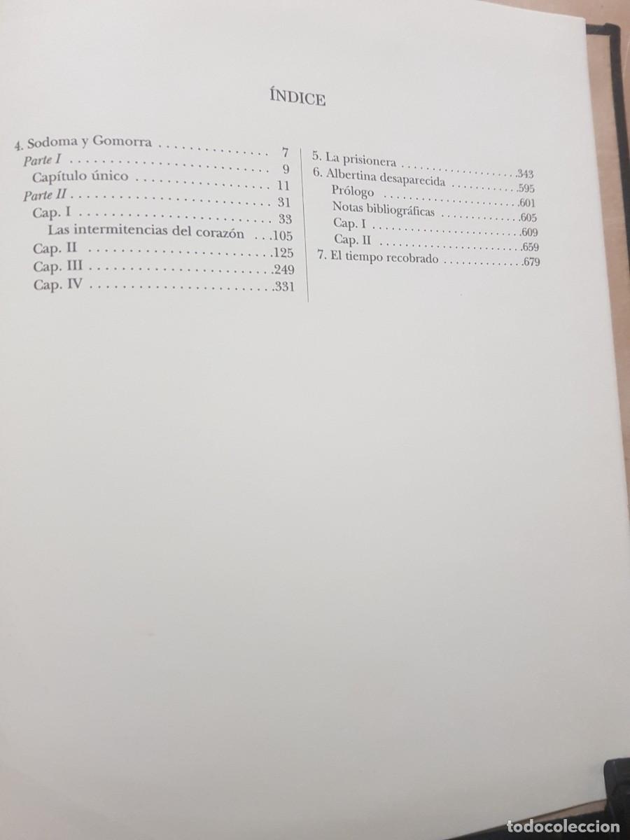Libros: MARCEL PROUST - OBRAS COMPLETAS - TOMOS 1,2,3 - ED. AGUILAR - 2004 - Foto 17