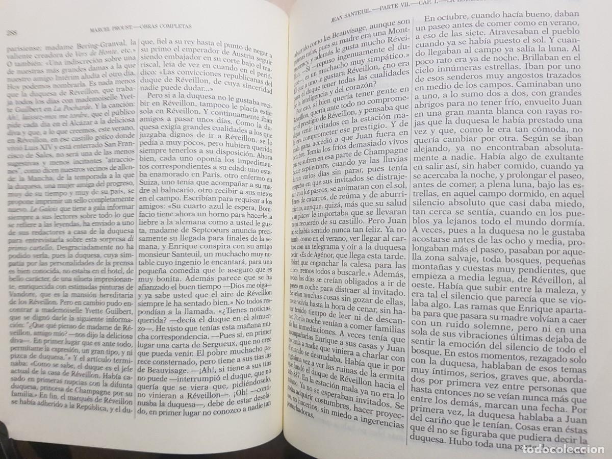 Libros: MARCEL PROUST - OBRAS COMPLETAS - TOMOS 1,2,3 - ED. AGUILAR - 2004 - Foto 20