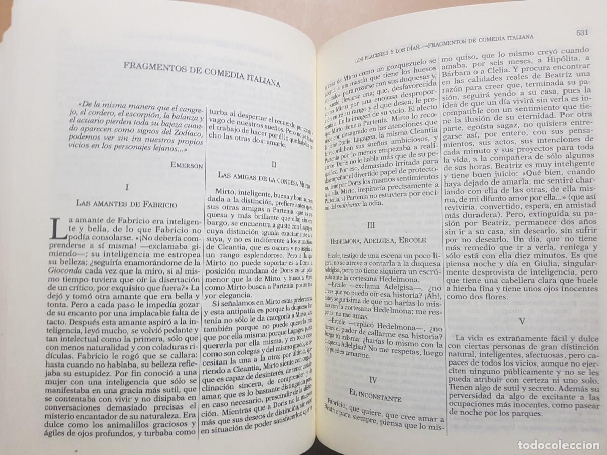 Libros: MARCEL PROUST - OBRAS COMPLETAS - TOMOS 1,2,3 - ED. AGUILAR - 2004 - Foto 21