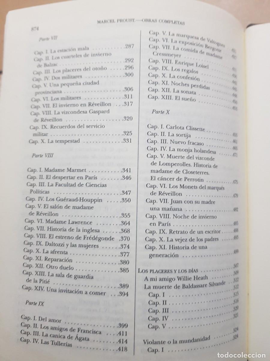 Libros: MARCEL PROUST - OBRAS COMPLETAS - TOMOS 1,2,3 - ED. AGUILAR - 2004 - Foto 24