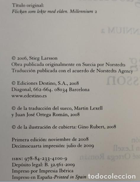 Libros: 3 LIBROS, MILLENIUM 1 2 Y 3, STIEG LARSSON, EDICIONES DESTINO - Foto 4