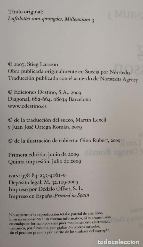 Libros: 3 LIBROS, MILLENIUM 1 2 Y 3, STIEG LARSSON, EDICIONES DESTINO - Foto 5