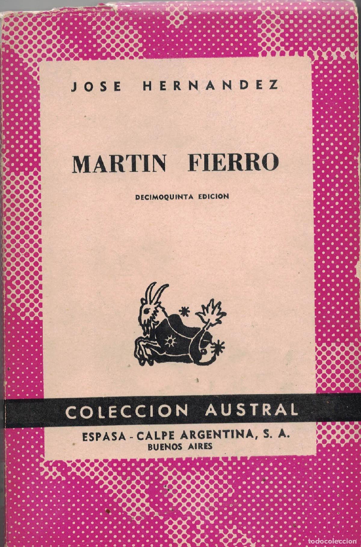 Libros: Mart&iacute;n Fierro - Jos&eacute; Hern&aacute;ndez - Foto 1