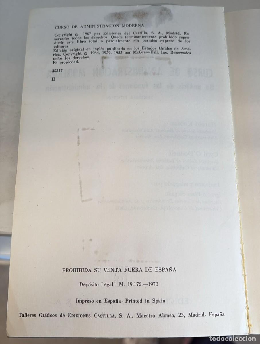 B&uuml;cher: Curso de administraci&oacute;n moderna - Koontz- O'Donnell
