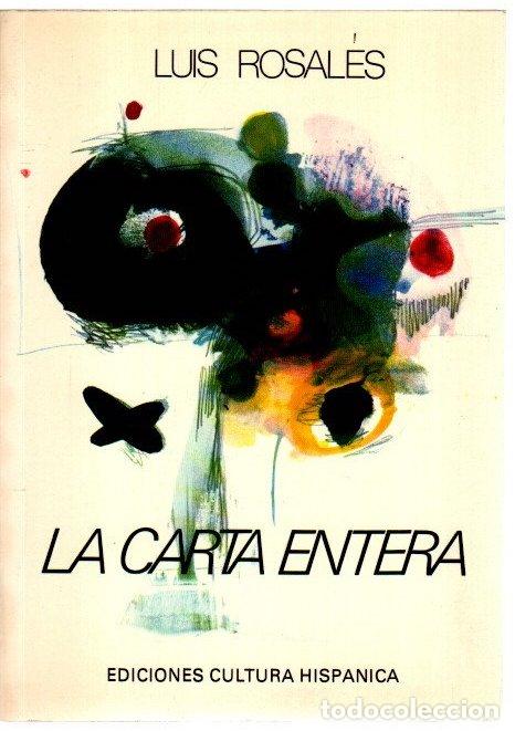 Libros: La carta entera. La almadraba - Rosales, Luis