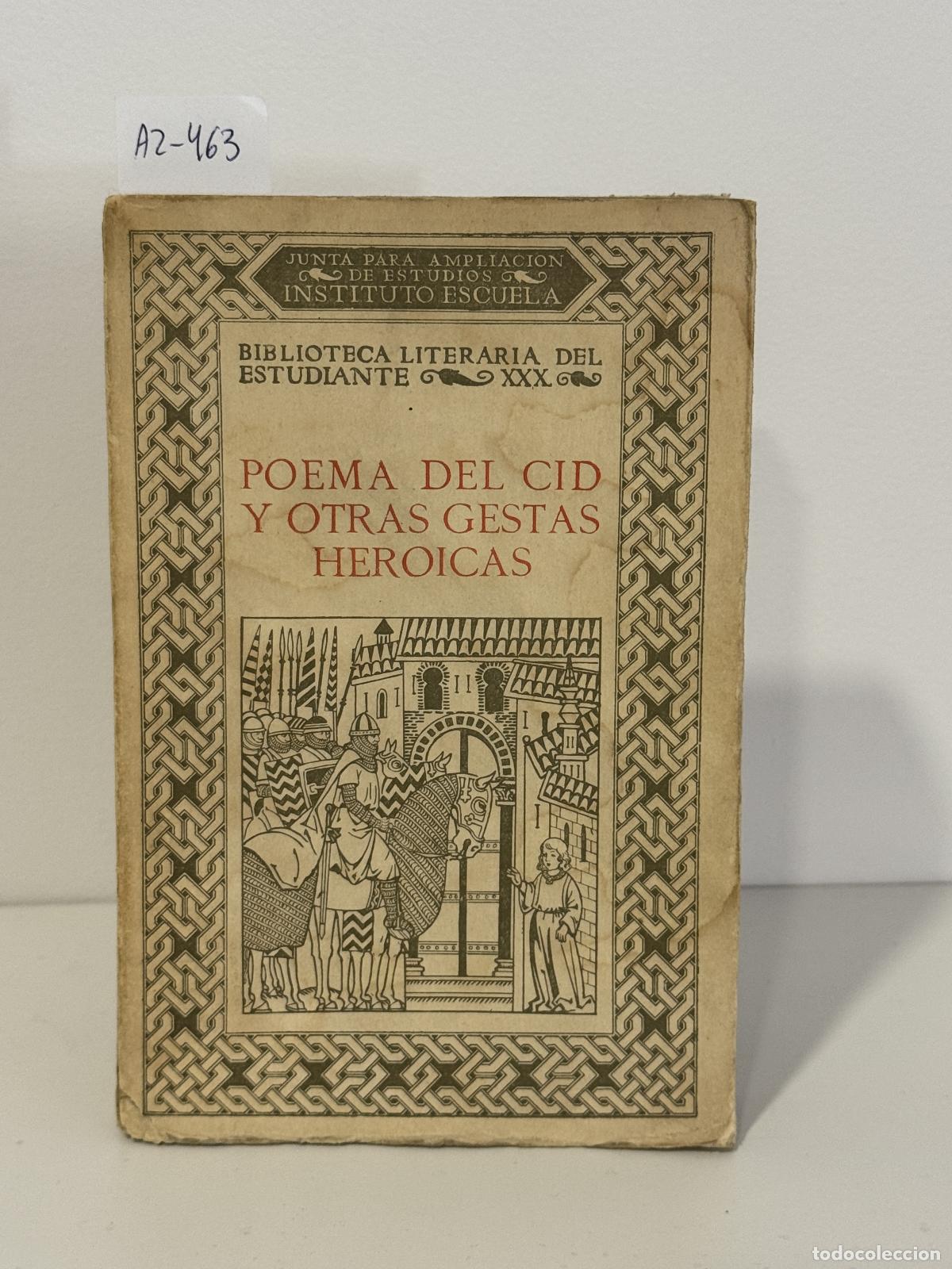 Libros: (MEN&Eacute;NDEZ PIDAL, Jimena). - Poema del Cid y otras gestas heroicas.
