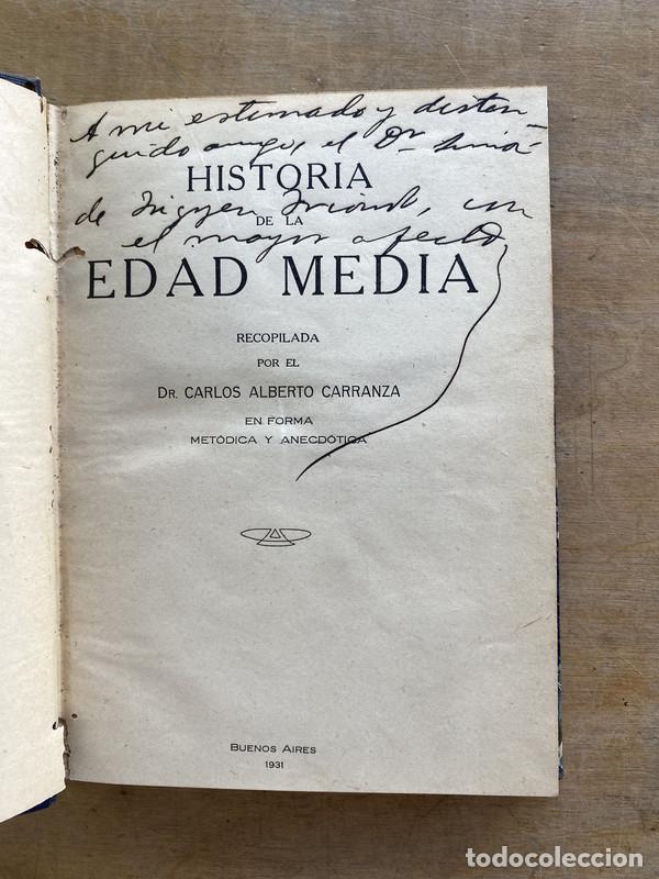 Libros: Historia de la edad media - Dr. Carranza Carlos Alberto