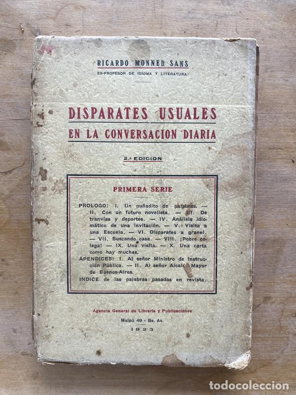 books: Disparates usuales en la conversacion diaria - Monner Sans Ricardo
