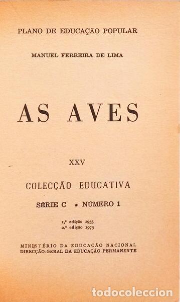 Libros: FERREIRA DE LIMA. (Manuel) - AS AVES. [2.&ordf; EDI&Ccedil;&Atilde;O] - Foto 2