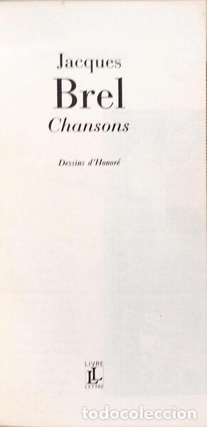 Libros: BREL. (Jacques) - CHANSONS. - Foto 2