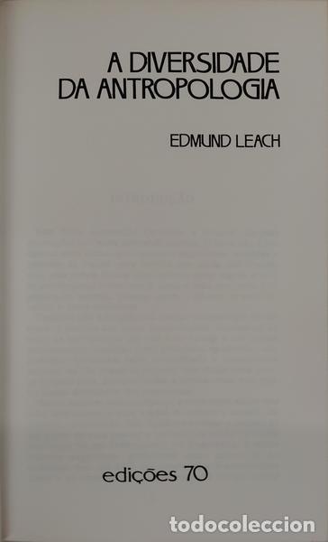 Libros: LEACH. (Edmund Ronald) - A DIVERSIDADE DA ANTROPOLOGIA. - Foto 2