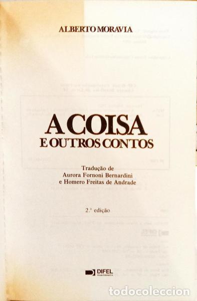 Libros: MORAVIA. (Alberto) - A COISA E OUTROS CONTOS. [2.&ordf; EDI&Ccedil;&Atilde;O] - Foto 2