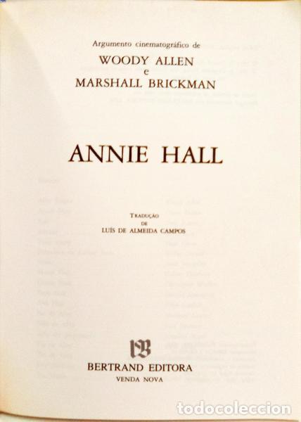 Libros: ALLEN. (Woody) e Marshall Brickman. - ANNIE HALL. - Foto 2