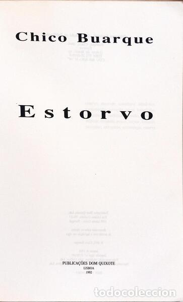 Libros: BUARQUE. (Chico) - ESTORVO. - Foto 2