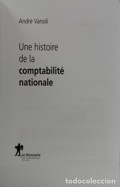 Libros: VANOLI. (Andr&eacute;) - UNE HISTOIRE DE LA COMPTABILIT&Eacute; NATIONALE. - Foto 2