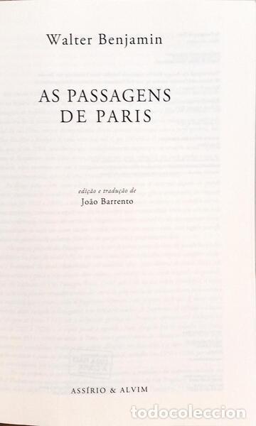 Libros: BENJAMIN. (Walter) - AS PASSAGENS DE PARIS. - Foto 2