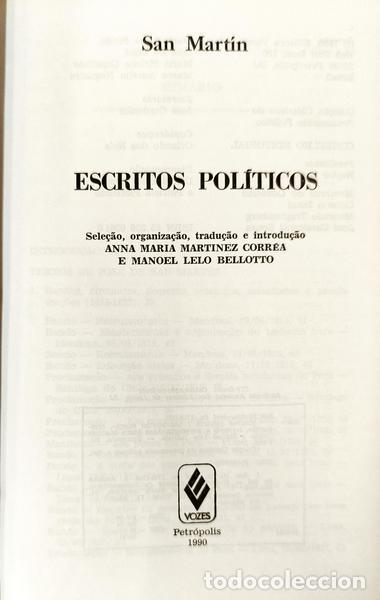 Libros: MART&Iacute;N. (San) - ESCRITOS POL&Iacute;TICOS. - Foto 2