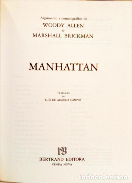 Libros: ALLEN. (Woody) e Marshall Brickman. - MANHATTAN. - Foto 2