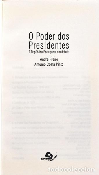Libros: FREIRE. (Andr&eacute;) e Ant&oacute;nio Costa Pinto. - O PODER DOS PRESIDENTES. - Foto 2