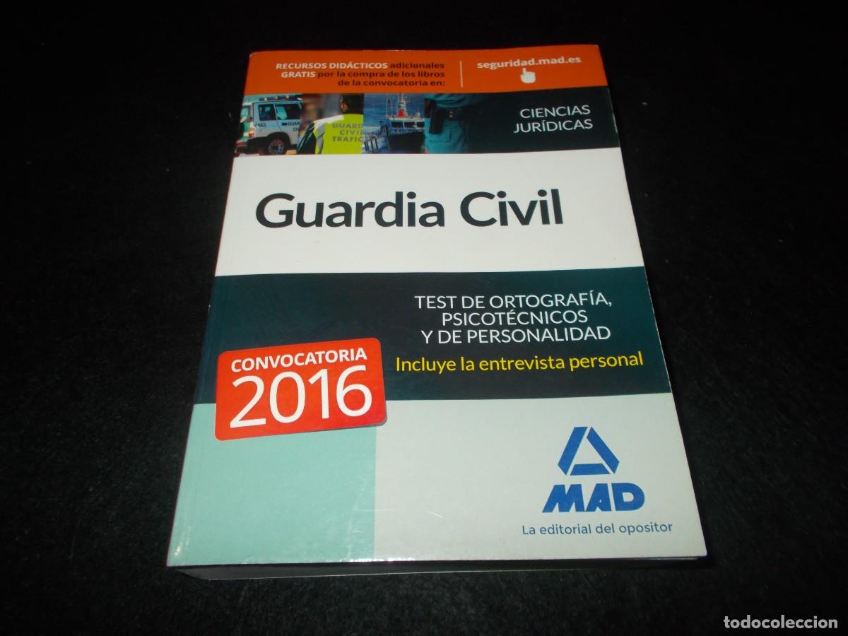 Libros: GUARDIA CIVIL Convocatoria 2016, TEST de Ortograf&iacute;a, Psicot&eacute;cnicos y Personalidad. MAD Libro Oposici