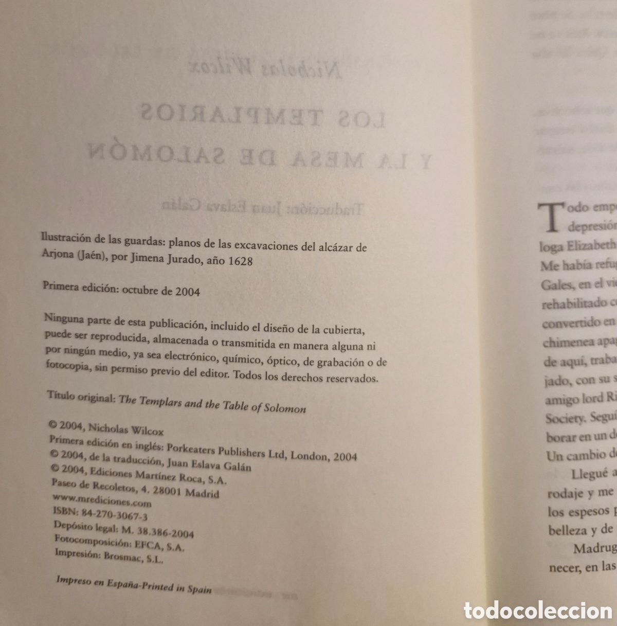 Libros: LOS TEMPLARIOS Y LA MESA DE SALOM&Oacute;N - Nicholas Wilcox - Foto 4