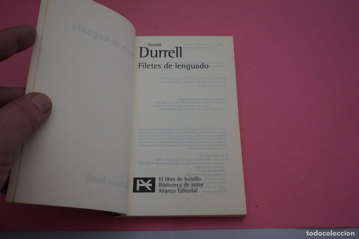 Libros: 5A/ FILETES DE LENGUADO - GERALD DURRELL / ALIANZA EDITORIAL - Foto 2