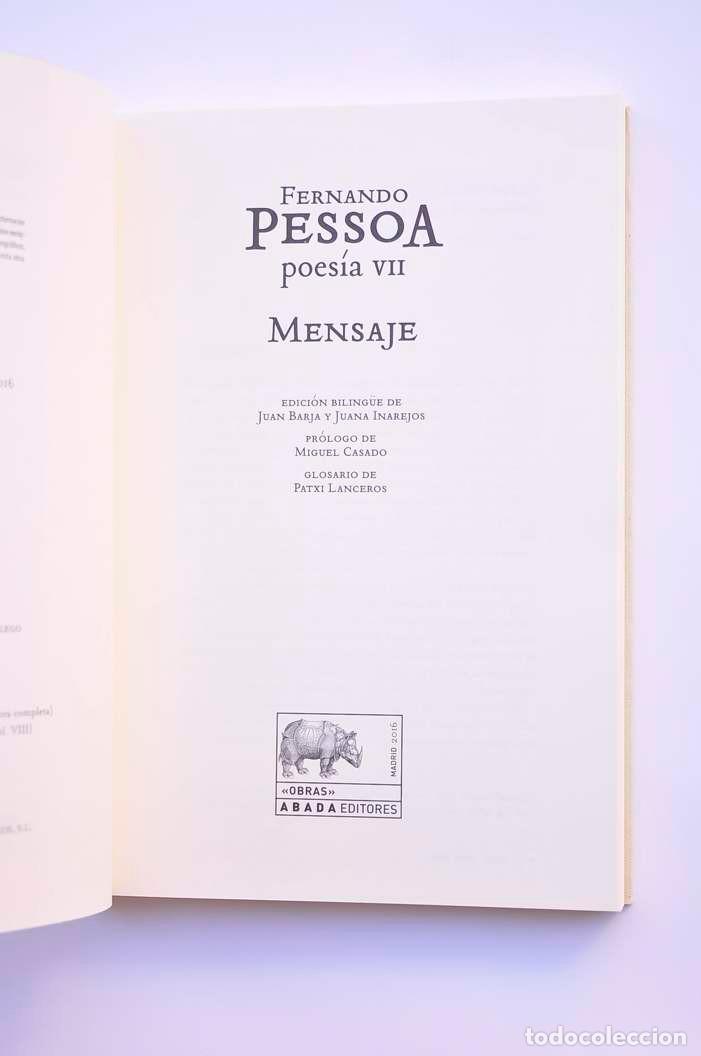 Libros: Mensaje - PESSOA, Fernando - Foto 2