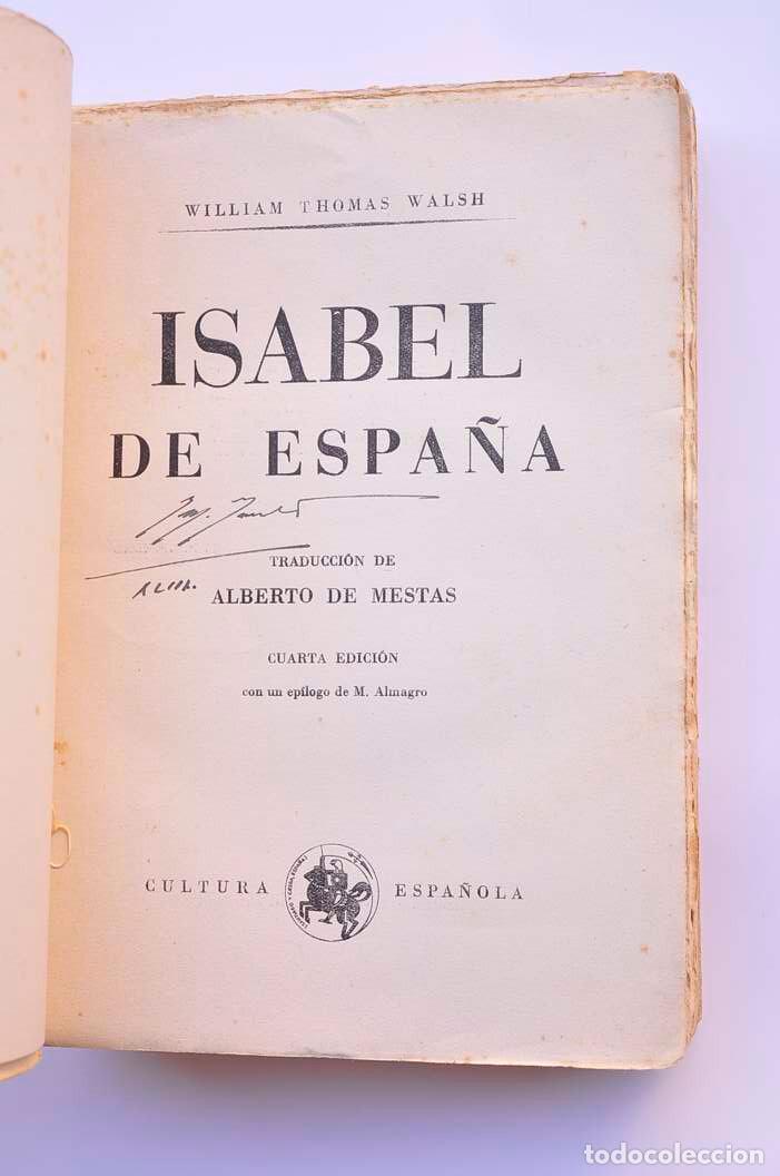 Libros: Isabel de Espa&ntilde;a - WALSH, William Thomas - Foto 2