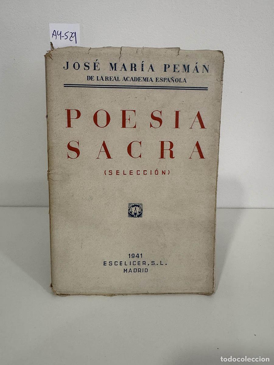 Libros: PEM&Aacute;N, Jos&eacute; Mar&iacute;a. - Poesia Sacra (selecci&oacute;n).