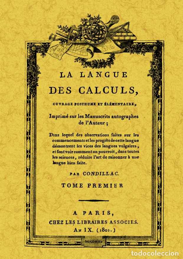Libros: La langue des calculs - Condillac - Foto 1