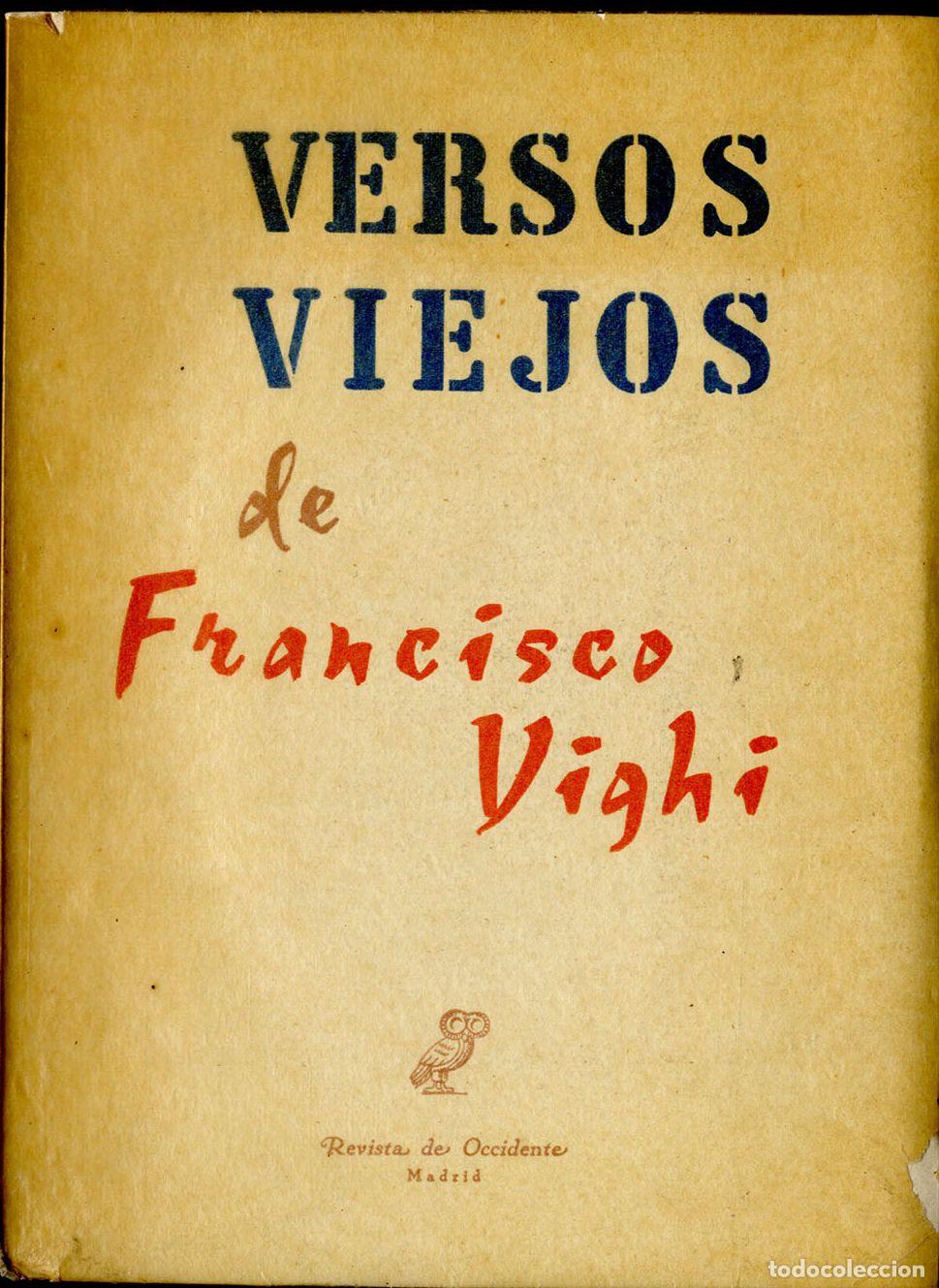 Libros: VERSOS VIEJOS - FRANCISCO VIGHI - Foto 1
