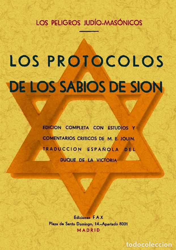 Libros: Los protocolos de los sabios de Sion (los peligros jud&iacute;o-mas&oacute;nicos) - An&oacute;nimo - Foto 1