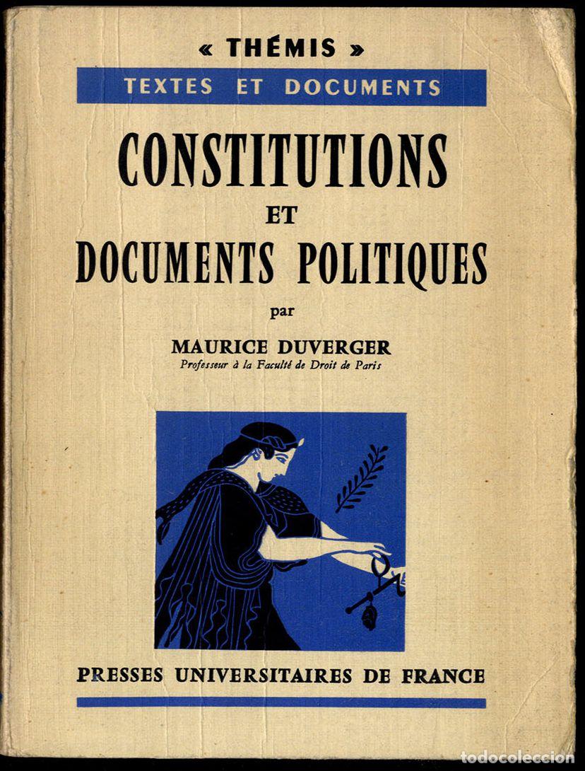 Libros: CONSTITUTIONS ET DOCUMENTS POLITIQUES - MAURICE DUVERGER - Foto 1