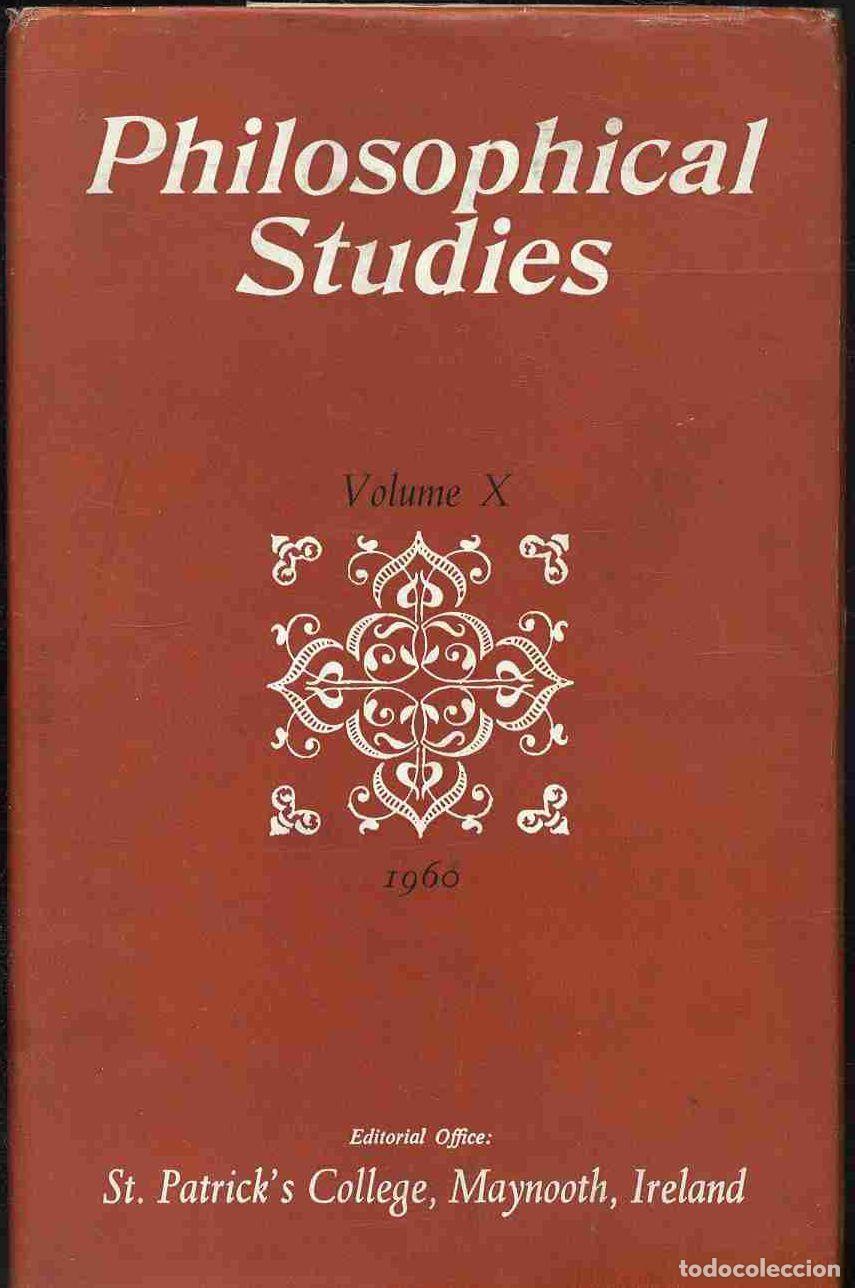 Libros: PHILOSOPHICAL STUDIES (VOLUME X) - ST. PATRICKS COLLEGE