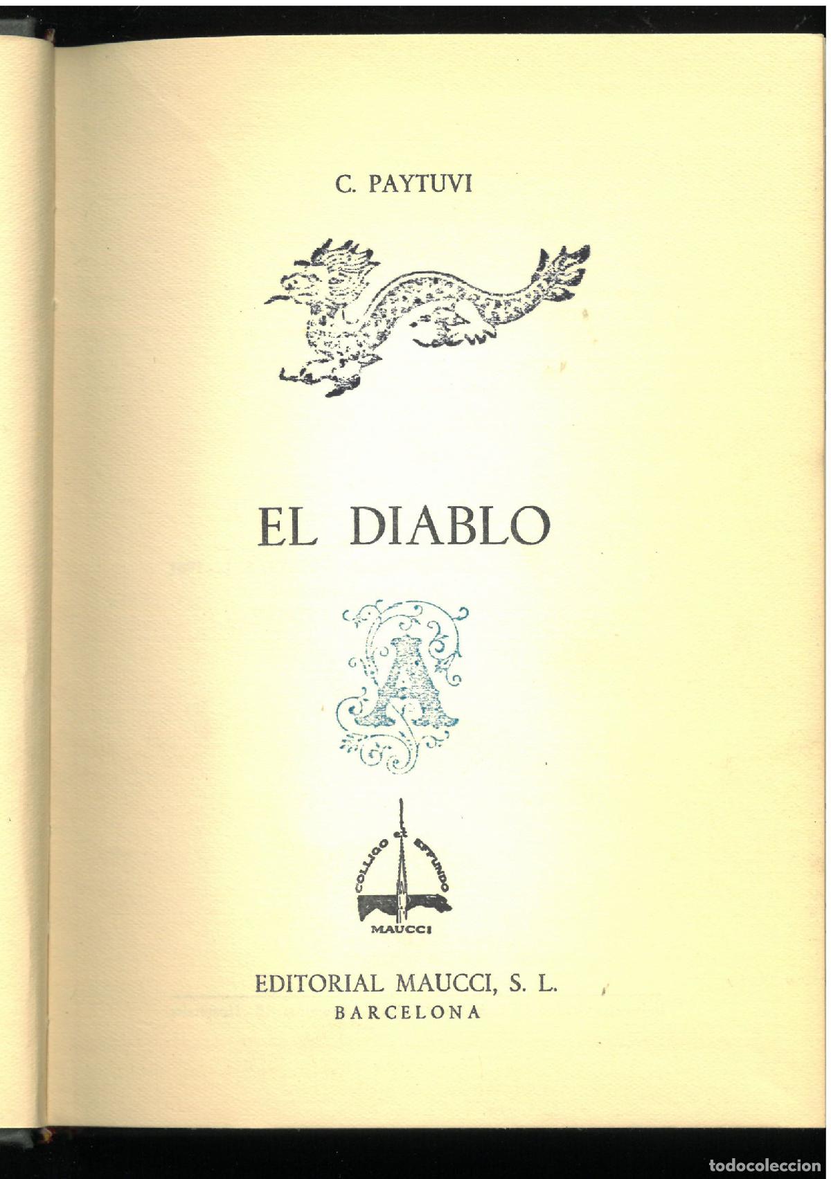 Libros: EL DIABLO - C. PAYTUVI - Foto 1