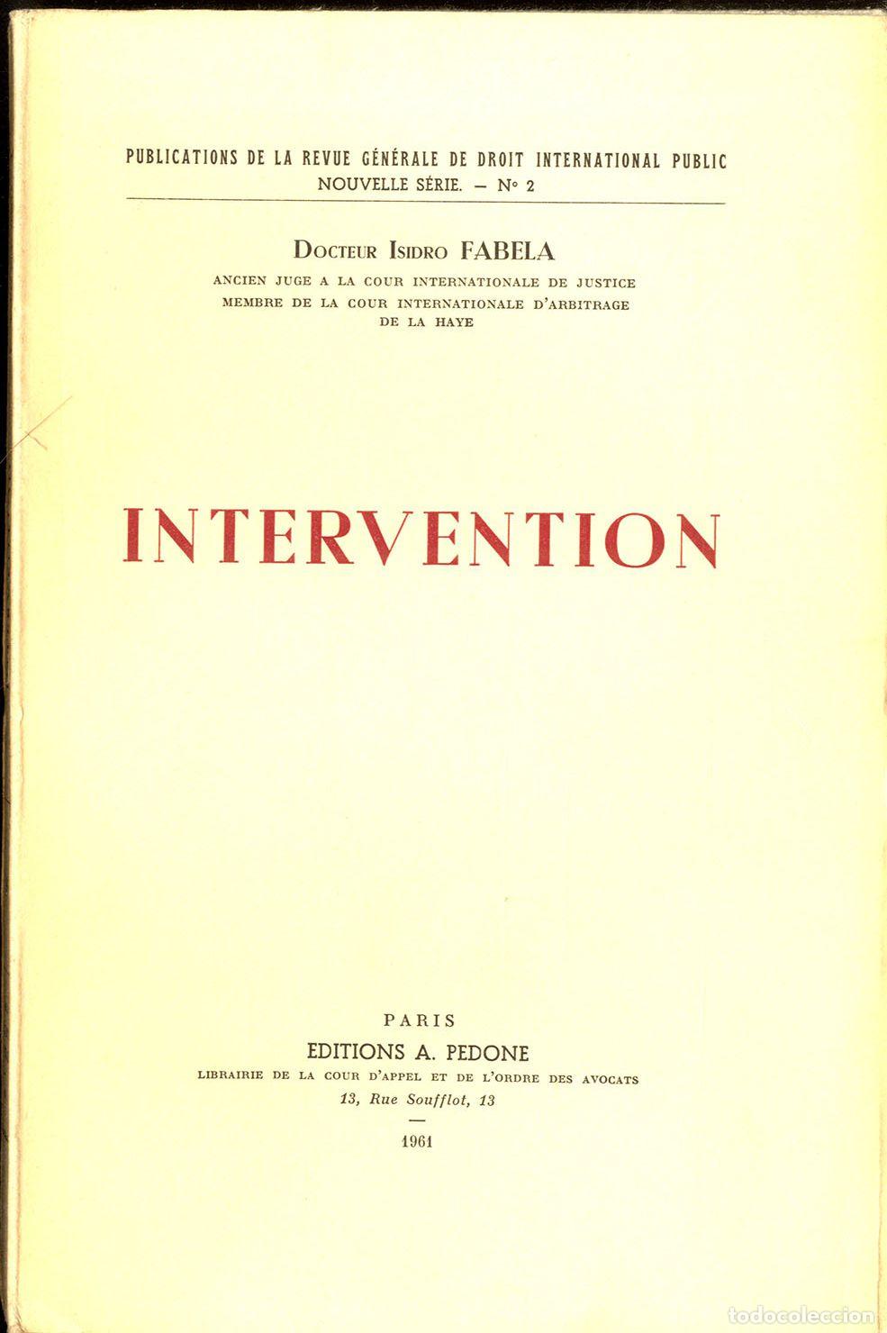 Libros: INTERVENTION - ISIDROFABELA - Foto 1