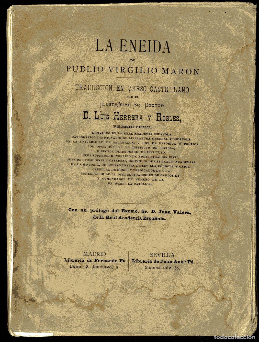 Libros: LA ENEDIA DE PUBLIO VIRGILIO MARON - D. LUIS HERRERA Y ROBLES - Foto 1