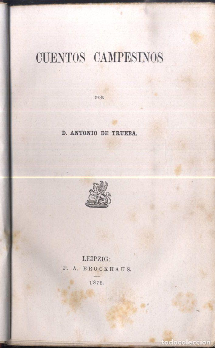 Libros: CUENTOS CAMPESINOS - D. ANTONIO DE TRUEBA - Foto 1