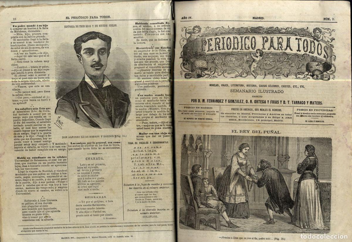 books: PERIODICO PARA TODOS. NOVELAS, VIAJES, LITERATURA, HISTORIA, CAUSAS CELEBRES, CHISTES, ETC� A&Ntilde;O IV D