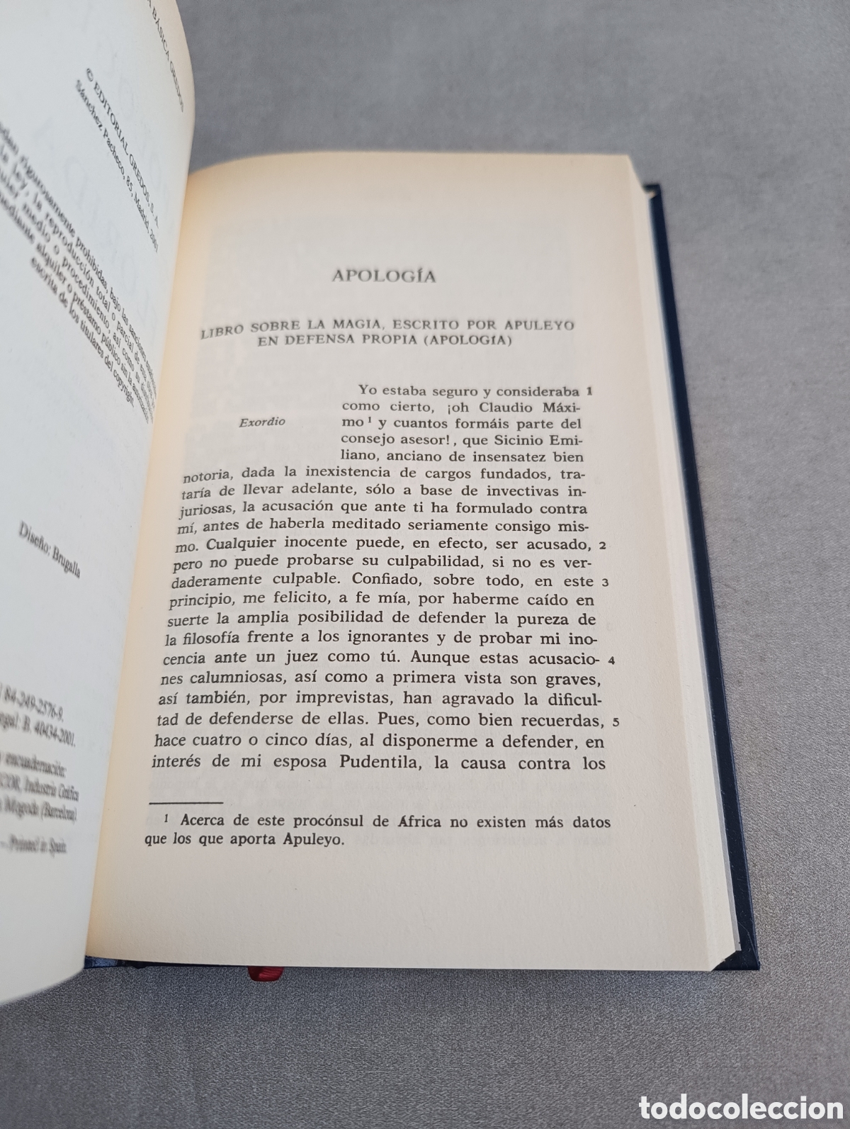 Libros: APULEYO. APOLOG&Iacute;A, FL&Oacute;RIDA. BIBLIOTECA B&Aacute;SICA GREDOS - Foto 4